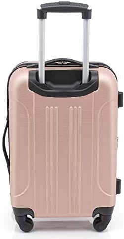 Travelers Club Chicago Hardside Expandable Spinner Luggages, Rose Gold, 3 Piece Set