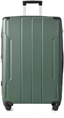 Merax Hardside Suitcases With Wheels Lightweight Carry-On Luggage, TSA Lock and Reinforced Corners, 20" 24" 28" Suitcases (24 inch, Green)