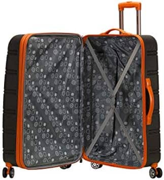Rockland Melbourne Hardside Expandable Spinner Wheel Luggage, Charcoal, 3-Piece Set (20/24/28)