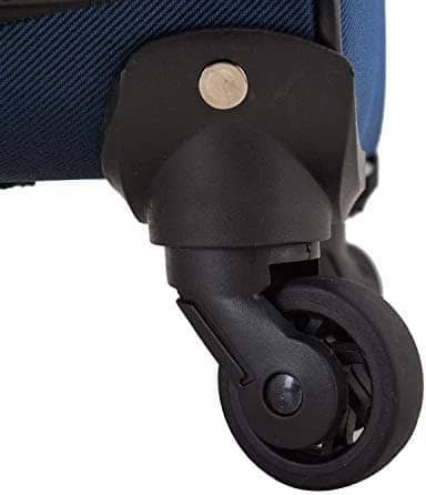 U.S. Traveler Aviron Bay Expandable Softside Luggage with Spinner Wheels, Navy, Carry-on 22-Inch