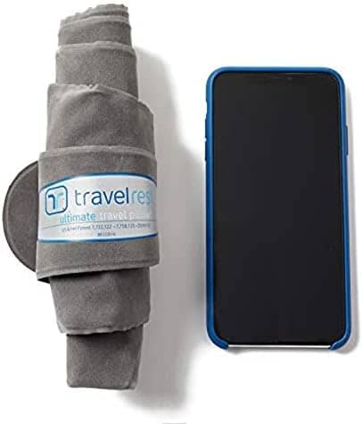 TRAVELREST Ultimate Travel Pillow & Neck Pillow - Straps to Airplane Seat & Car - Best Accessory for Plane, Auto, Bus, Train, Office Napping, Camping, Wheelchairs (Rolls Up Small)