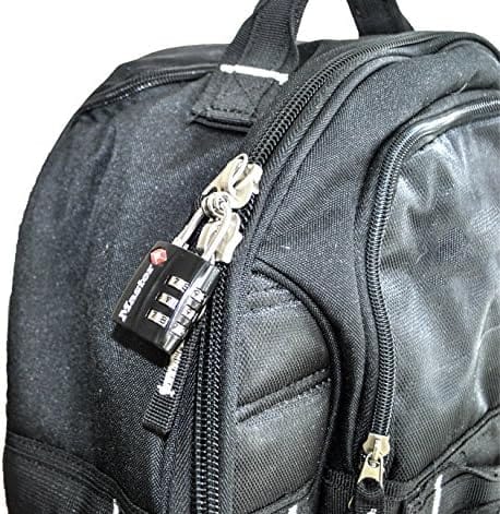 Master Lock 4680DBLK TSA-Approved Luggage Lock, 1-3/16-in. Wide, Black (Pack of 2)