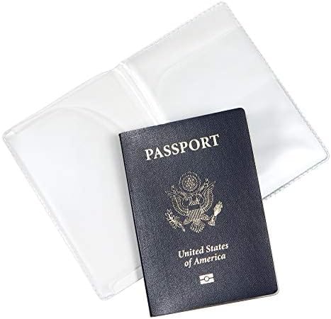 Millennial Essentials unisex-adult Waterproof Clear Passport Cover Plastic Passport Protector Vinyl ID Card Protector Case Holder Travel Pack of 6,