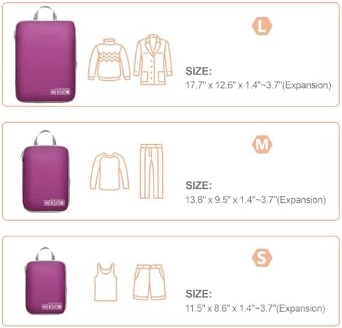 Cambond Compression Packing Cubes for Travel - Travel Bags Luggage Organizers Travel Essentials Compression Cubes for Carry on Suitcases