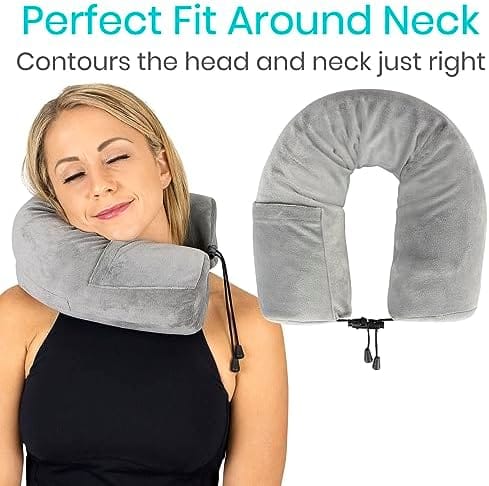 Xtra-Comfort Twist Memory Foam Travel Pillow for Neck, Chin, Lumbar and Leg Support - Neck Cushion for Traveling on Airplane - for Side, Stomach and Back Sleepers- Adjustable and Bendable Roll Pillow