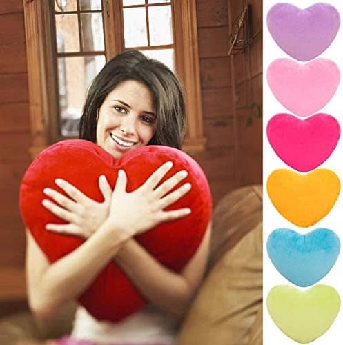 Heart Pillow 12 Inch Sofa Support for Sagging Cushions Travel Pillow for Kids Pink Decorative Pillow for Kids Friends Children Girl Valentine'S Day Living Room Bed Room Dining Room Office Cars