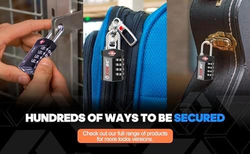 Forge Travel Lock,TSA Approved Luggage Locks for Air Travel, Gym Lockers, School Lockers, Pelican Cases, Gun Case, Easy Read Dials, Durable Alloy Body