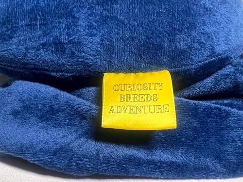 Global Citizen Satin Lined Hood Neck Pillows for Travel and Comfort/Hooded Pillow/Study/Silk Pillowcase/Airplane Neck Support/Hair Protection (Blue)