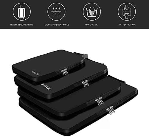 BAGAIL 4 Set/5 Set/6 Set Compression Packing Cubes Travel Accessories Expandable Packing Organizers