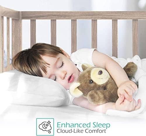 Nestl Toddler Pillow – Pack of 2 Baby Pillows for Sleeping – Organic Cotton Kids Pillow – Soft Cool Travel Kids Pillow – 13 x 18 Inches,White