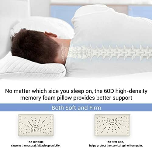 LSFFM Camping Pillow Lightweight,Easy to Carry,Memory Foam Travel Pillow,Backpacking Pillow,Portable Pillow with Travel Storage Bag,Removable Pillow Cover (White)