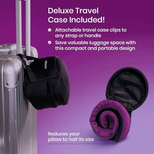 Cabeau Evolution Cool Travel Neck Pillow Cooling Airflow Vents, Memory Foam Neck Support, and Adjustable Clasp - Comfort On-The-Go with Carrying Case - Airplane, Train, Car, and Gaming (Black)