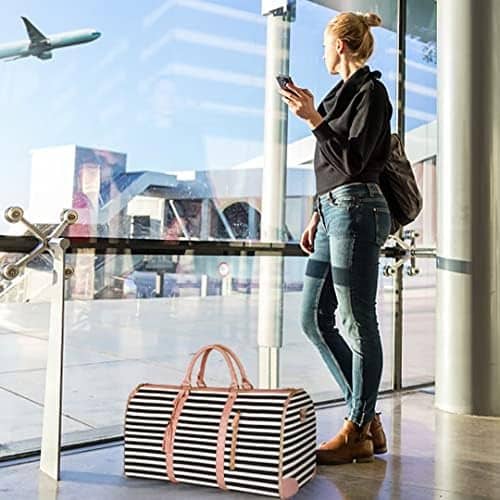 Garment Duffle Bags for Travel, Convertible Travel Garment Bag with Shoulder Strap, Large Carry on Garment Bag Weekender Bag for Women with Shoe Pouch - 2 in 1 Hanging Suitcase Suit Travel Bags, Blue