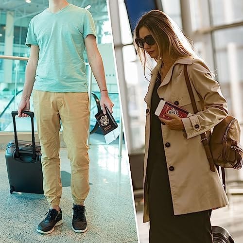 Passport Holder and Card Slot Combo RFID Blocking Leather Travel Passport Wallet for Men and Women US Passport Cover Protector(black)