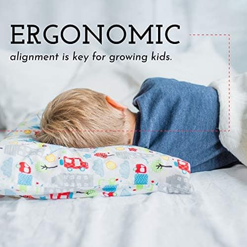 Toddler Pillow 13x18 - Soft Hypoallergenic Toddler Pillows for Sleeping, Best Kids Pillow for Neck Support, Better Naps in Bed, a Crib, or Preschool! Travel Pillow & Baby Pillows for Sleeping (1-Pack)