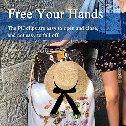 Hat Clip for Travel, Hat Clip for Travel on Bag, PU Leather Hat Clip, Multifunctional Duckbill Hat Clip,Outdoor Hat Companion