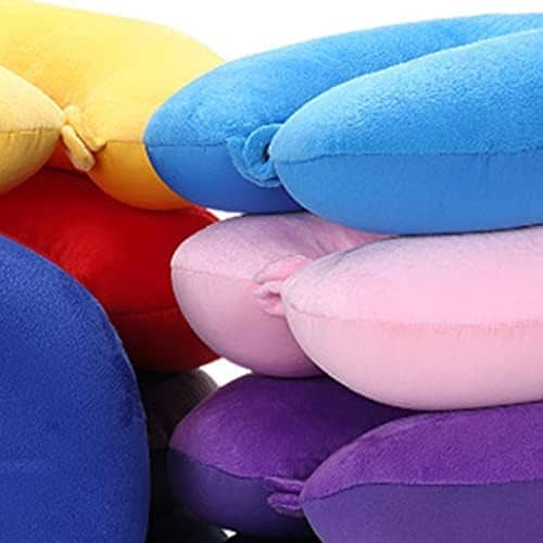 Hesitroad Travel Pillow,U-Shaped Travel Neck Pillow Memory Foam Neck Pillow,Adjustable Inflatable 360-Degree Head Support Neck Pillow for Airplanes,Traveling,Lumbar Support[from USA Fast Arrival] YEL