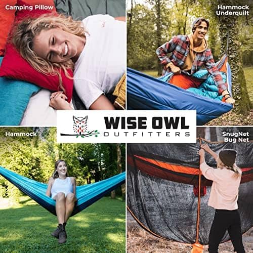 Wise Owl Outfitters Camping Pillow - Travel Pillow, Camping Essentials and Camping Gifts - Compressible Memory Foam Pillow - Small/Medium