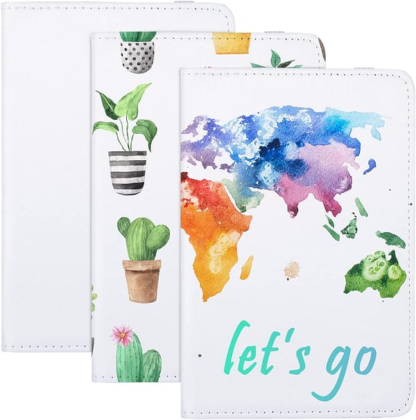 3 Pieces Sublimation Passport Holder Cover -Blank DIY Travel Passport Holder Wallet Cover for Passport, Business Cards, Credit Cards, Boarding Passes